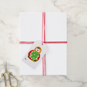 cute Russian nesting doll Gift Tags
