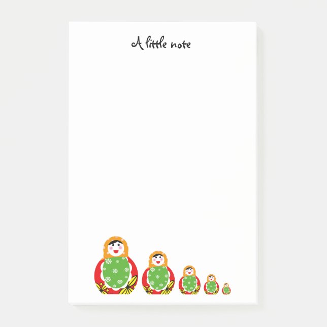 cute Russian nesting dolls Post-it Notes (Front)