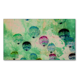 Cute, rustic, digital art round brush strokes Magnetic business card