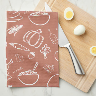  Cute Rustic Fall Autumn Thanksgiving Harvest  Tea Towel