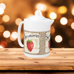 cute Rustic Farmhouse strawberry lovers<br><div class="desc">cute Rustic Farmhouse strawberry lovers teapot</div>