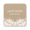 Cute Rustic Leaves Creative Designer Kraft Square