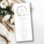 Cute Rustic Meadow Floral Wreath Wedding Program<br><div class="desc">If you need any further customisation please feel free to message me on yellowfebstudio@gmail.com.</div>