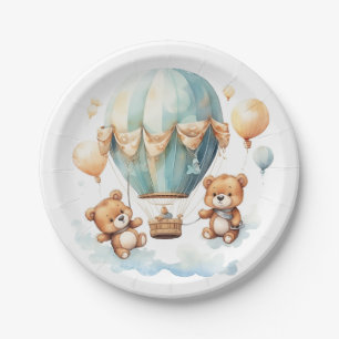 Cute Rustic Twin Baby Shower Barely Wait Paper Plate
