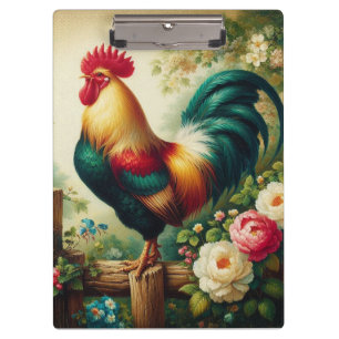 Cute rustic/vintage rooster clipboard