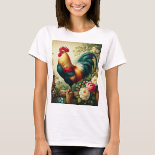Cute rustic/vintage rooster T-Shirt