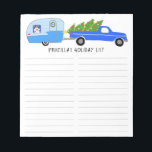 Cute RV Christmas Camper Trailer Grocery Shopping Notepad<br><div class="desc">Make your shopping lists in style with this customisable grocery shopping, meal planning or to-do list notepad. Customise or add text to suit your needs. Keep or delete the lines too. Check my shop for more sizes and styles!</div>
