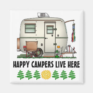 Cute RV Vintage Glass Egg Camper Travel Trailer Magnet