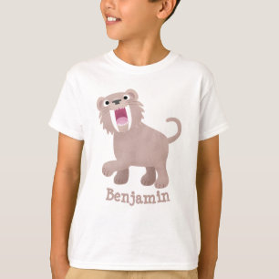 Cute Sabre Toothed Tiger Smilodon cartoon T-Shirt