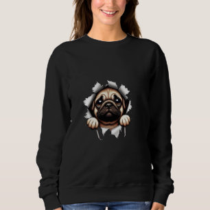Cute Sad Pug Hoodie – Emotional Aesthetic Streetwe
