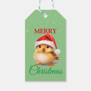 Cute Safari animal bird Santa Christmas Costume Gift Tags
