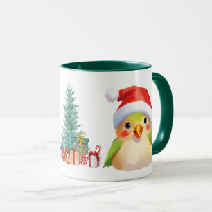 Cute Safari animal bird Santa Christmas Costume Mug