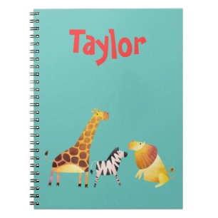 Cute Safari Animal Themed Notebook