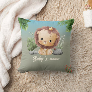 Cute Safari Animals 2 side Lion Tiger Cushion