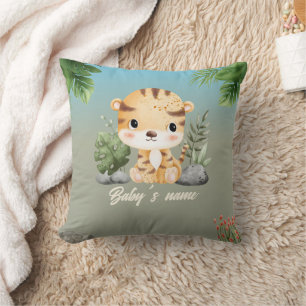 Cute Safari Animals 2 side Tiger Elephant Cushion