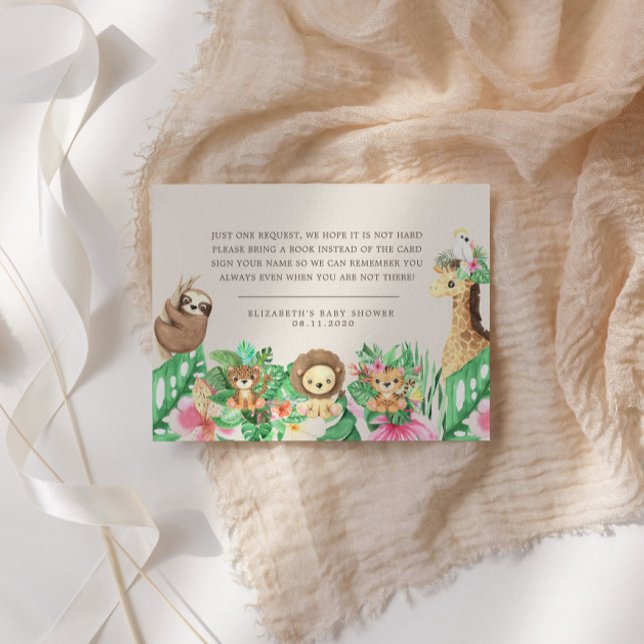 Cute Safari Animals Baby Shower Enclosure Card (Creator Uploaded)