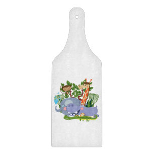 Cute Safari Animals Cutting Board