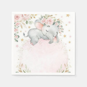 Cute Safari Animals First Birthday  Decor Napkin