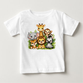 Cute Safari Animals Kids T-Shirt | Adorable Jungle