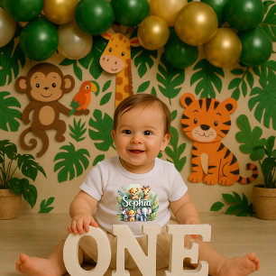 Cute Safari Animals Sophia Kids Tee