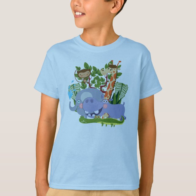 Cute Safari Animals T-Shirt (Front)