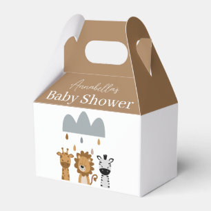 Cute Safari Boho Animals Baby Shower Favour Box