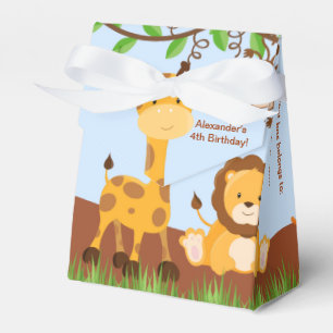 Cute Safari Jungle Animal Boy Tent Favour Box