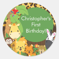 Cute Safari Jungle Birthday Party