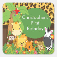 Cute Safari Jungle Birthday Party
