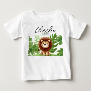 Cute Safari Lion Birthday Baby T-Shirt