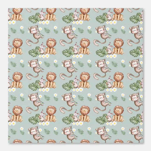 Cute Safari Monkey/Lion Wallpaper (Front)