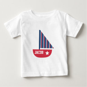 Cute Sailboat Nautical For Baby Boy Baby T-Shirt