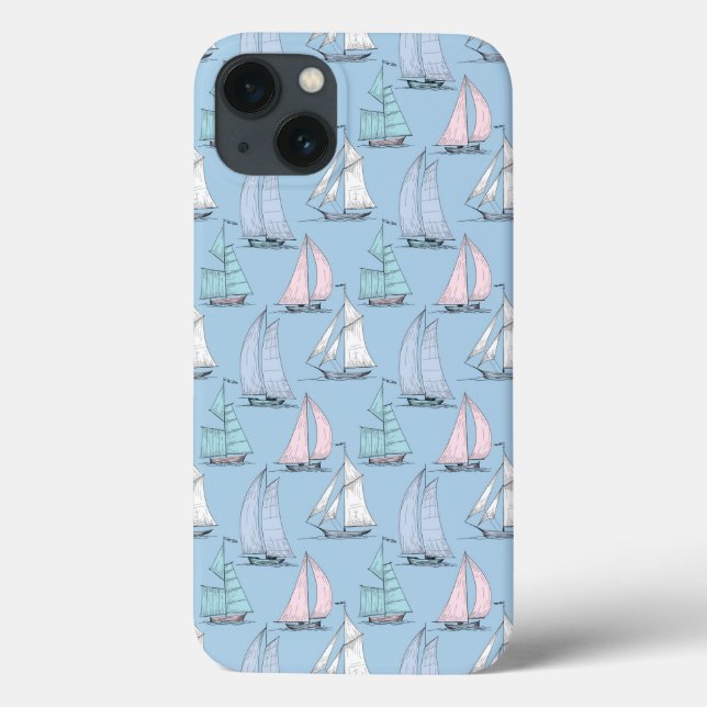 Cute Sailboat Pattern 1 Case-Mate iPhone Case (Back)
