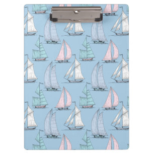 Cute Sailboat Pattern 1 Clipboard