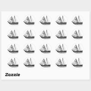Cute sailing ship planner stickers