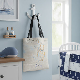 Cute sailor bear baby  tote bag