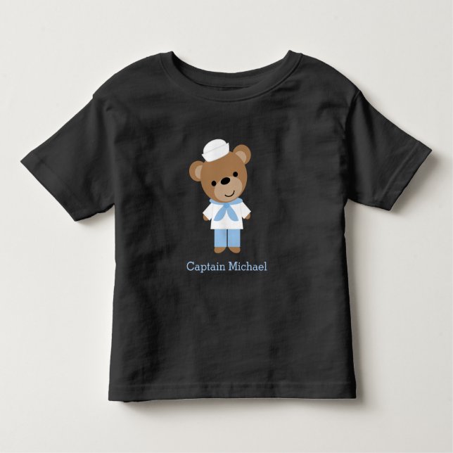 Cute Sailor Bear Toddler T-Shirt (Front)