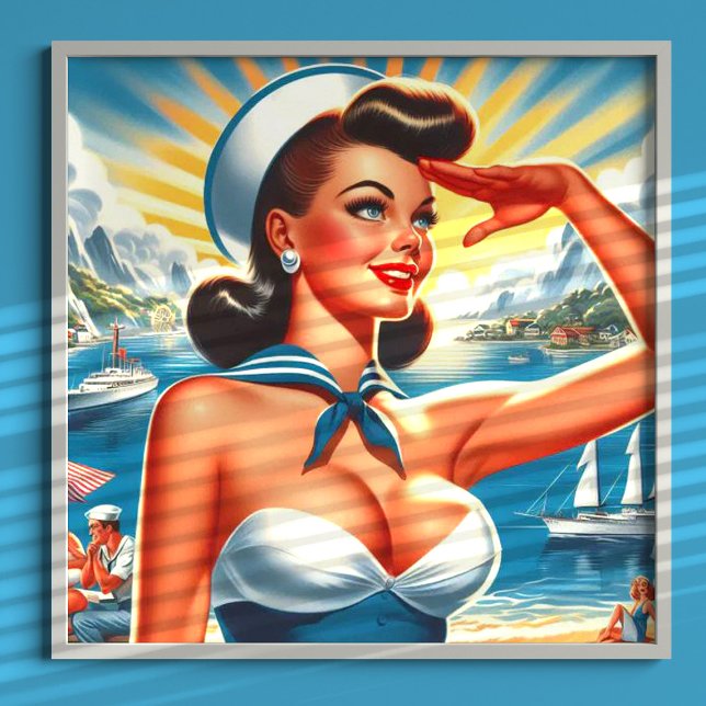 Cute Sailor Nautical Pin-up Poster (Creator Uploaded)