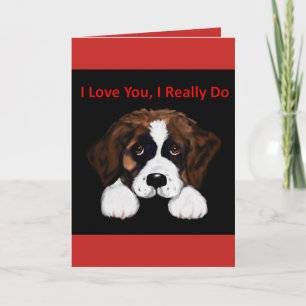 Cute Saint Bernard Card