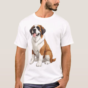 Cute Saint Bernard Dog  T-Shirt
