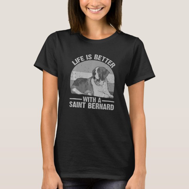 Cute Saint Bernard For Men Women Saint Bernard Dog T-Shirt (Front)