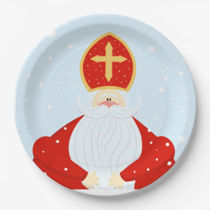 Cute Saint Nicholas    Paper Plate