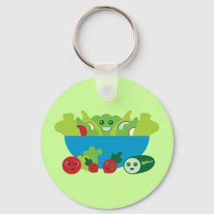 Cute Salad Key Ring
