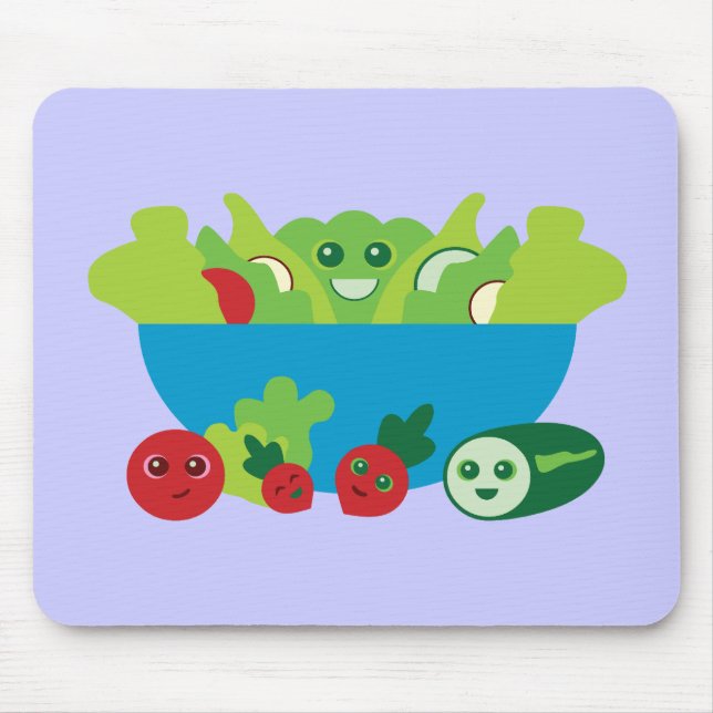Cute Salad Mouse Pad (Front)