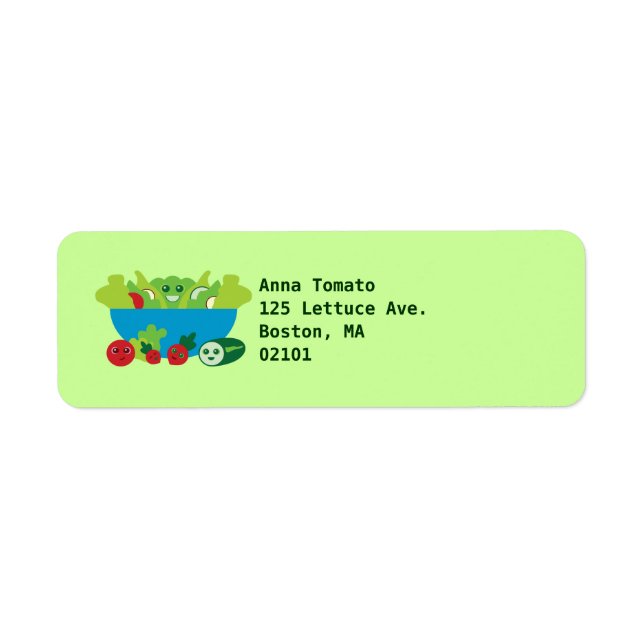 Cute Salad Return Address Label (Front)