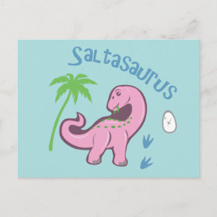 Cute Saltasaurus Postcard