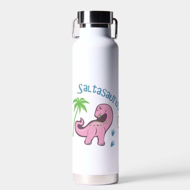 Cute Saltasaurus Water Bottle (Front)