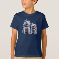 Cute Samoyed Astronaut Kids' T-Shirt