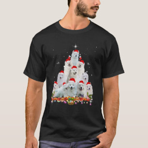 Cute Samoyed Christmas Tree Dog Santa Xmas Tee Fun