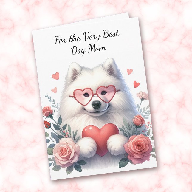 Cute Samoyed Dog You Make My Tail Wag Holiday Card (Creator Uploaded)